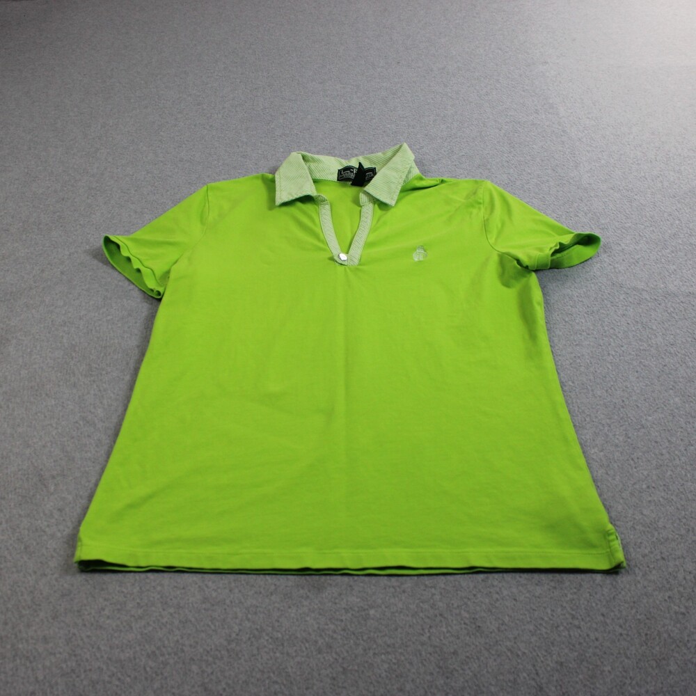 Lauren Ralph Active Women Large Green Logo Monogram Button Tennis Picklebal Golf